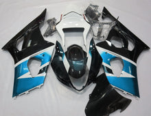 Blue, White and Black Fairing Kit for a 2003 & 2004 Suzuki GSX-R1000 motorcycle