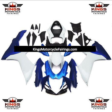 Suzuki GSXR750 (2011-2021) Blue, White & Dark Blue Fairings