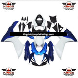 Blue, White and Dark Blue Fairing Kit for a 2011, 2012, 2013, 2014, 2015, 2016, 2017, 2018, 2019, 2020 & 2021 Suzuki GSX-R750 motorcycle
