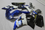 Blue, White and Matte Black Fairing Kit for a 1998, 1999, 2000, 2001 & 2002 Yamaha YZF-R6 motorcycle