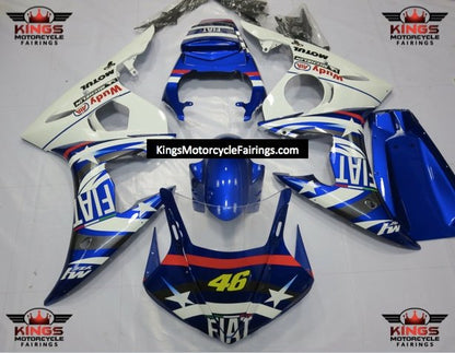 Yamaha YZF-R6 (2003-2004) Blue, White & Red Fiat Star Fairings