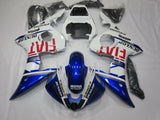 Blue, White and Red Fiat Fairing Kit for a 2003 & 2004 Yamaha YZF-R6 motorcycle