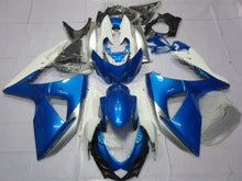 Blue, White and Silver Fairing Kit for a 2009, 2010, 2011, 2012, 2013, 2014, 2015 & 2016 Suzuki GSX-R1000 motorcycle