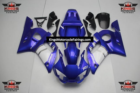 Yamaha YZF-R6 (1998-2002) Blue, White & Silver Fairings