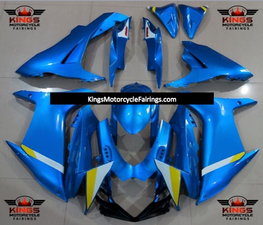 Suzuki GSXR600 (2011-2023) Blue & Yellow Fairings at KingsMotorcycleFairings.com