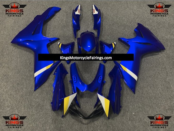 Suzuki GSXR600 (2011-2023) Blue, Yellow & White Fairings at KingsMotorcycleFairings.com