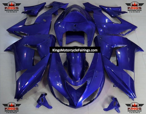 Fairing kit for a Kawasaki Ninja ZX10R (2006-2007) Dark Blue at KingsMotorcycleFairings.com