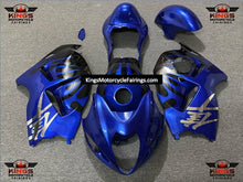 Suzuki GSXR1300 Hayabusa (1999-2007) Blue, Black & Chrome Flame Fairings