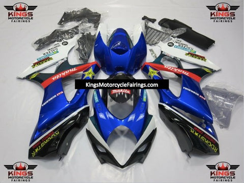 Suzuki GSXR1000 (2007-2008) Blue & Black Rockstar Fairings