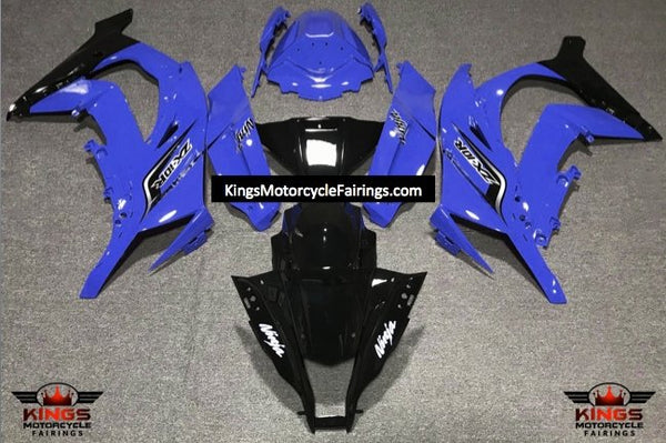 Fairing kit for a Kawasaki Ninja ZX10R (2011-2015) Black & Blue