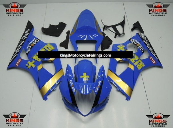 Suzuki GSXR1000 (2003-2004) Blue & Gold Rizla Fairings
