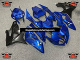 Blue and Matte Black Fairing Kit for a 2009, 2010, 2011, 2012, 2013 and 2014 BMW S1000RR motorcycle