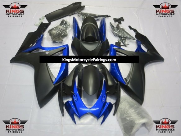 Suzuki GSXR750 (2006-2007) Blue & Matte Black Fairings
