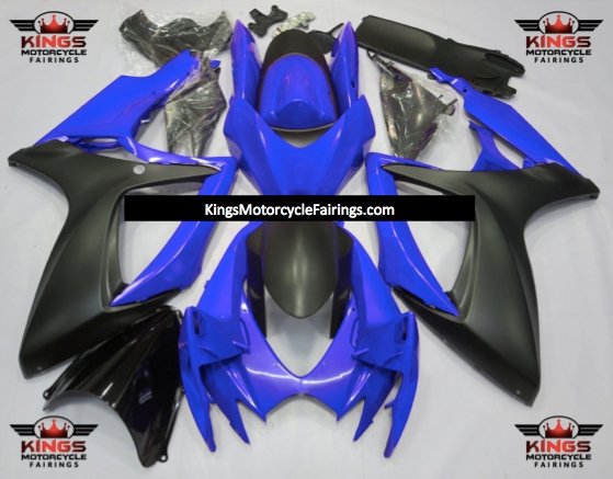 Suzuki GSXR750 (2006-2007) Blue & Matte Black Fairings