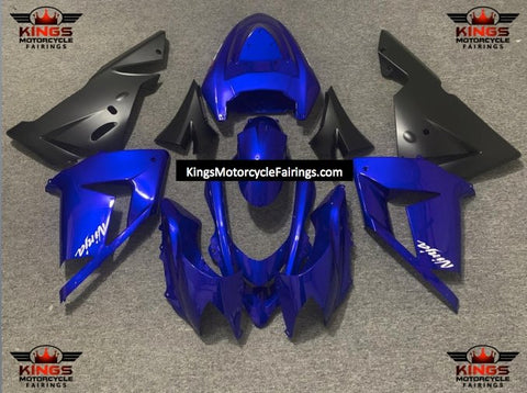 Fairing kit for a Kawasaki ZX10R (2004-2005) Blue & Matte Black