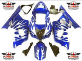 Suzuki GSXR1000 (2003-2004) Blue & White Flame Fairings