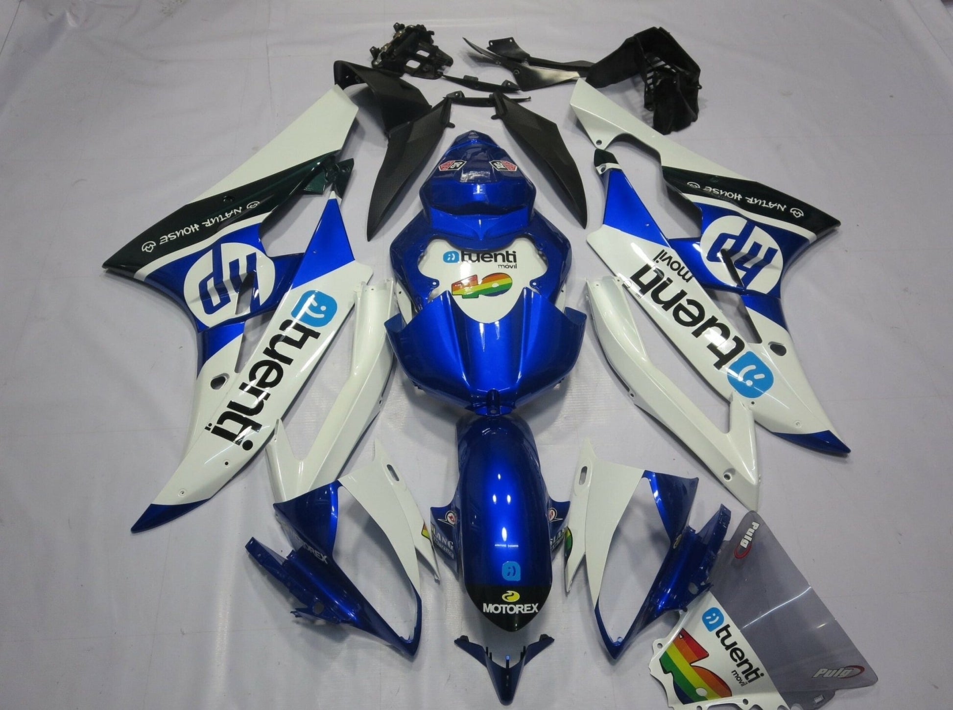 Yamaha YZF-R6 (2006-2007) Blue & White HP Fairings