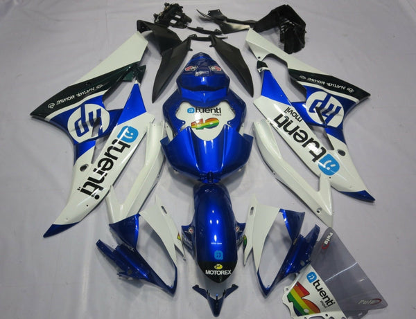 Blue and White HP Fairing Kit for a 2006 & 2007 Yamaha YZF-R6 motorcycle