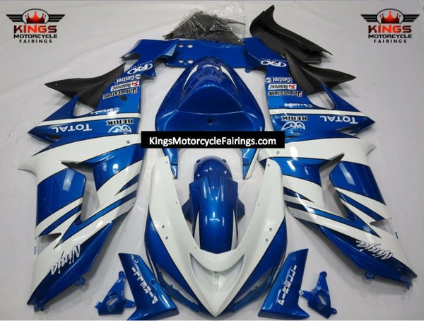 Fairing Kit For A Kawasaki ZX10R (2006-2007) Blue & White