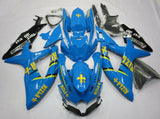 Blue and Yellow Rizla Fairing Kit for a 2008, 2009, & 2010 Suzuki GSX-R600 motorcycle