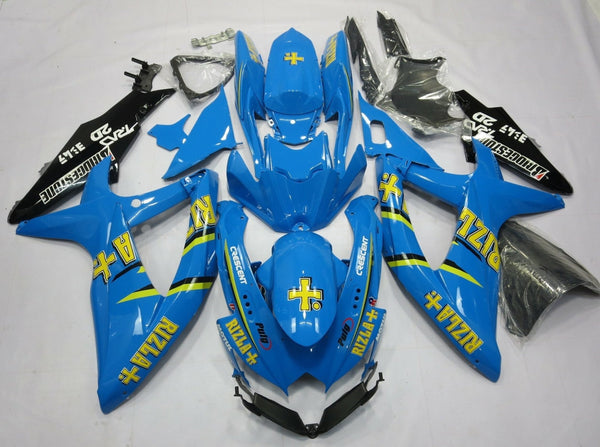 Suzuki GSXR600 Fairings (2008-2010) Blue & Yellow Rizla