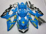 Blue and Yellow Rizla Fairing Kit for a 2008, 2009 & 2010 Suzuki GSX-R750 motorcycle