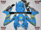Blue and Yellow Rizla Fairing Kit for a 2006 & 2007 Suzuki GSX-R750 motorcycle