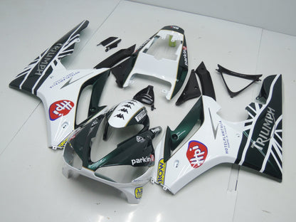 Green, White, Red and Yellow Fairing Kit for a 2009, 2010, 2011 & 2012 Triumph Daytona 675 motorcycle