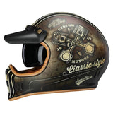 Brown Retro Beasley Open-Face Motorcycle Helmet is brought to you by KingsMotorcycleFairings.com
