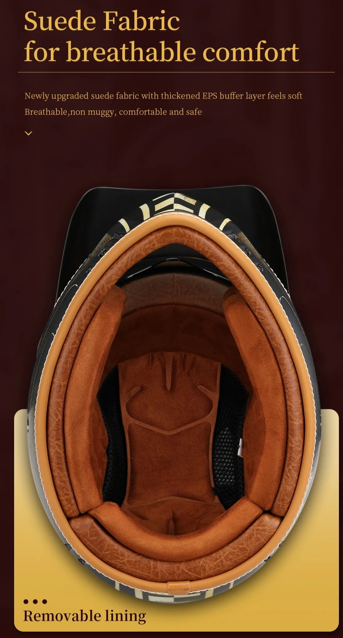 Brown Retro Beasley Open-Face Motorcycle Helmet is brought to you by KingsMotorcycleFairings.com
