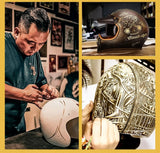 Brown Retro Beasley Open-Face Motorcycle Helmet is brought to you by KingsMotorcycleFairings.com