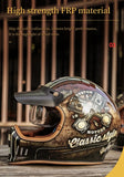 Brown Retro Beasley Open-Face Motorcycle Helmet is brought to you by KingsMotorcycleFairings.com