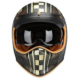 Brown Retro Beasley Open-Face Motorcycle Helmet is brought to you by KingsMotorcycleFairings.com