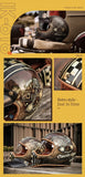 Brown Retro Beasley Open-Face Motorcycle Helmet is brought to you by KingsMotorcycleFairings.com