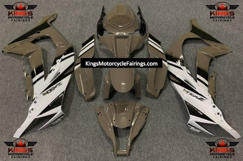 Fairing kit for a Kawasaki Ninja ZX10R (2011-2015) Brown, White & Black
