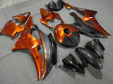 Faux Carbon Fiber and Burnt Orange Fairing Kit for a 2008, 2009, 2010, 2011, 2012, 2013, 2014, 2015 & 2016 Yamaha YZF-R6 motorcycle