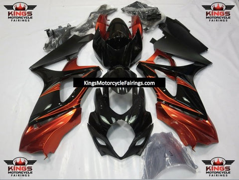 Suzuki GSXR1000 (2007-2008) Burnt Orange, Black, Silver & Matte Black Fairings