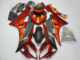 Burnt Orange and Matte Black Fairing Kit for a 2006 & 2007 Yamaha YZF-R6 motorcycle