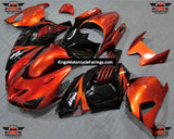 Burnt Orange and Black Fairing Kit for a 2006, 2007, 2008, 2009, 2010 & 2011 Kawasaki Ninja ZX-14R motorcycle