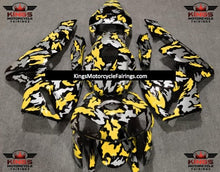 Honda CBR600RR (2005-2006) Yellow, Silver & Black Camouflage Fairings