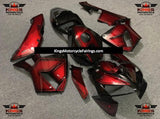 Candy Apple Red and Black Fairing Kit for a 2005 and 2006 Honda CBR600RR motorcycle