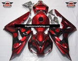Candy Apple Red and Black Tribal Fairing Kit for a 2006 & 2007 Honda CBR1000RR motorcycle