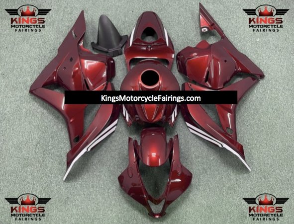 Dark Red and White Fairing Kit for a 2009, 2010, 2011 & 2012 Honda CBR600RR motorcycle