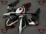 Candy Apple Red, Matte Black, Gold and White Star Fairing Kit for a 2009, 2010, 2011 & 2012 Honda CBR600RR motorcycle