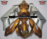 Caramel Brown and Silver Fairing Kit for a 2004 and 2005 Honda CBR1000RR motorcycle