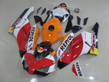 Red, Orange and White Repsol RedBull HRC Fairing Kit for a 2004 and 2005 Honda CBR1000RR motorcycle