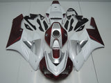 Dark Red, Silver and White Fairing Kit for a 2006 & 2007 Honda CBR1000RR motorcycle.