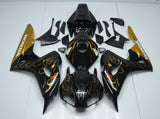 Black and Gold Flames Fairing Kit for a 2006 & 2007 Honda CBR1000RR motorcycle.