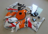 White, Orange and Red Repsol Fairing Kit for a 2006 & 2007 Honda CBR1000RR motorcycle