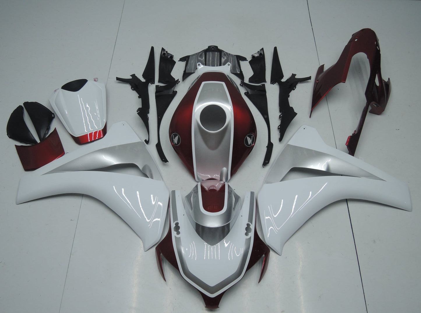 Honda CBR1000RR (2008-2011) White, Candy Red & Silver Fairings